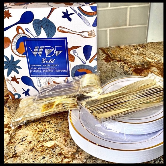 WDF-125pc Premium heavyweight full dinnerware set - Picture 1 of 9